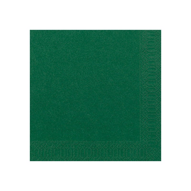 Serviettes Duni 33x33 - 2 plis - Vert foncé - 125 pcs